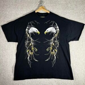 Y2K American thunder style lightning eagle graphic tee shirt tshirt Size 2x